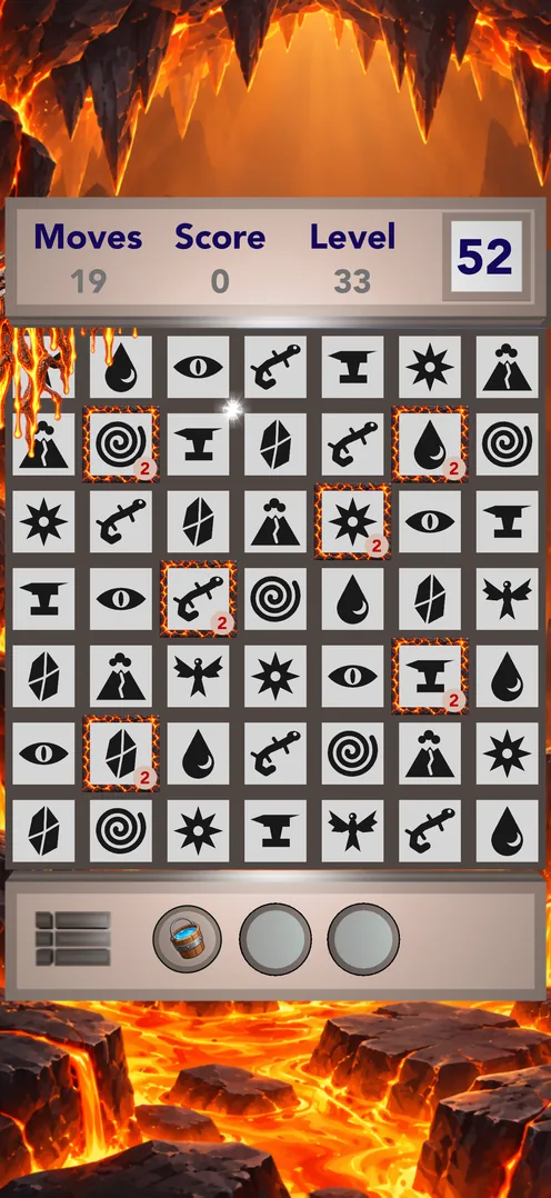 A Volcano level with counting embers