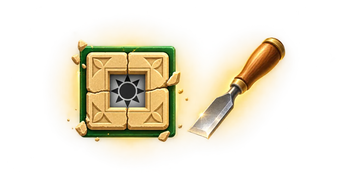 A sealed brick and the chisel